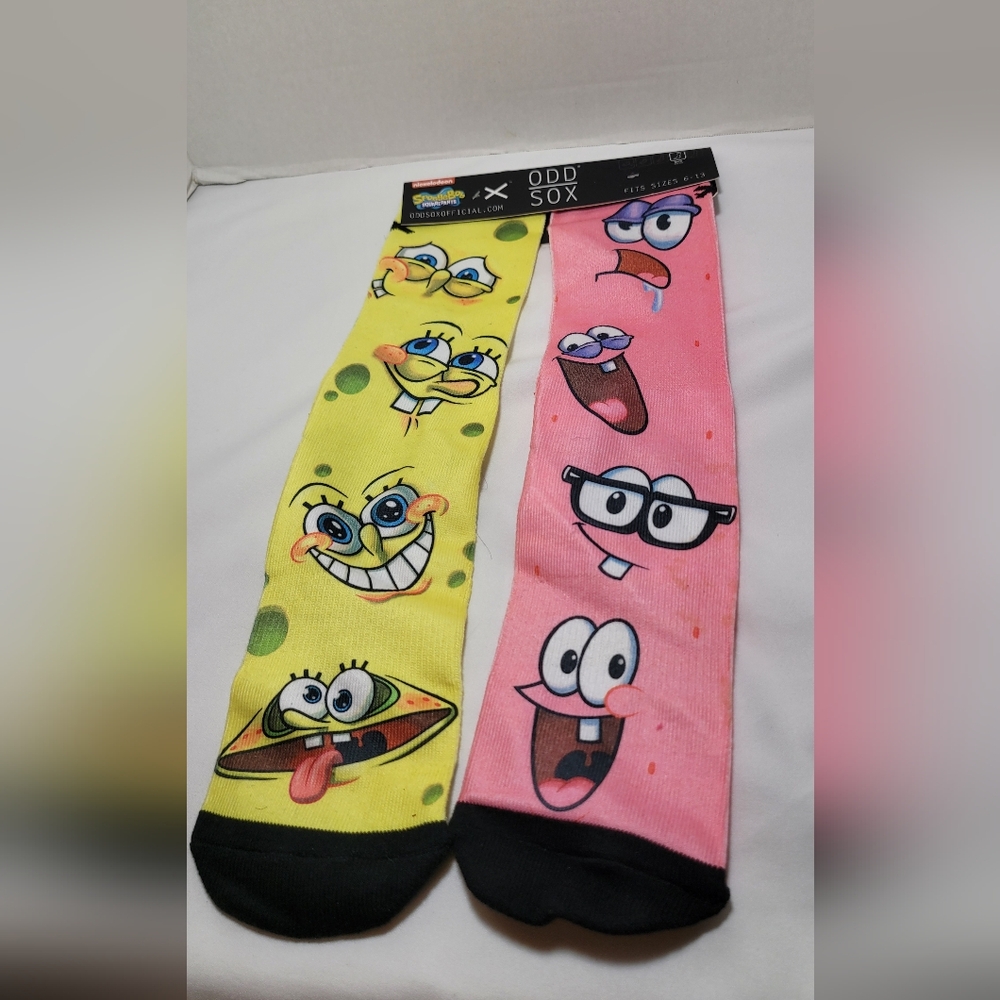 SpongeBob SquarePants Character Socks - Yellow and Pink